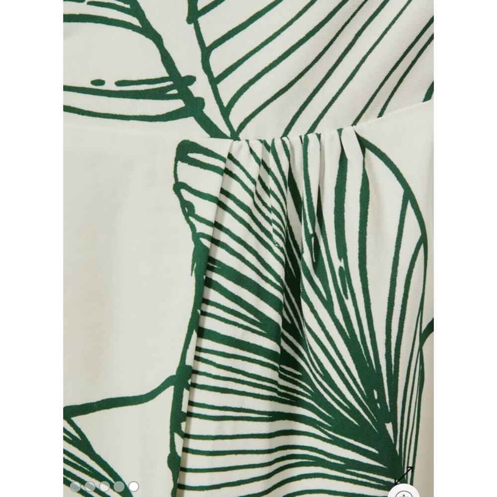 NWT: Reiss Lexi Floral Sketch Halter Neck Maxi Dress in White / Green - Picture 5 of 13